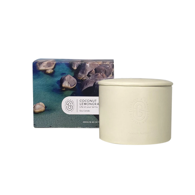 400G Ceramic Candle - Coconut Lemongrass