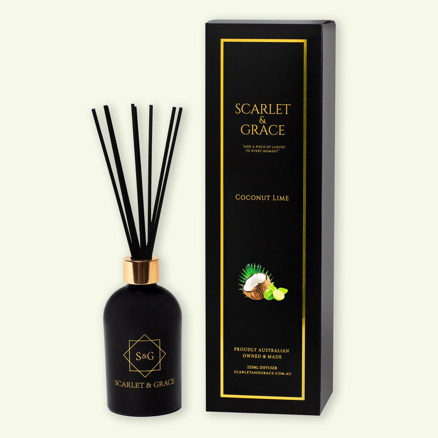 Coconut Lime - 225ml Reed Diffuser - Scarlet & Grace