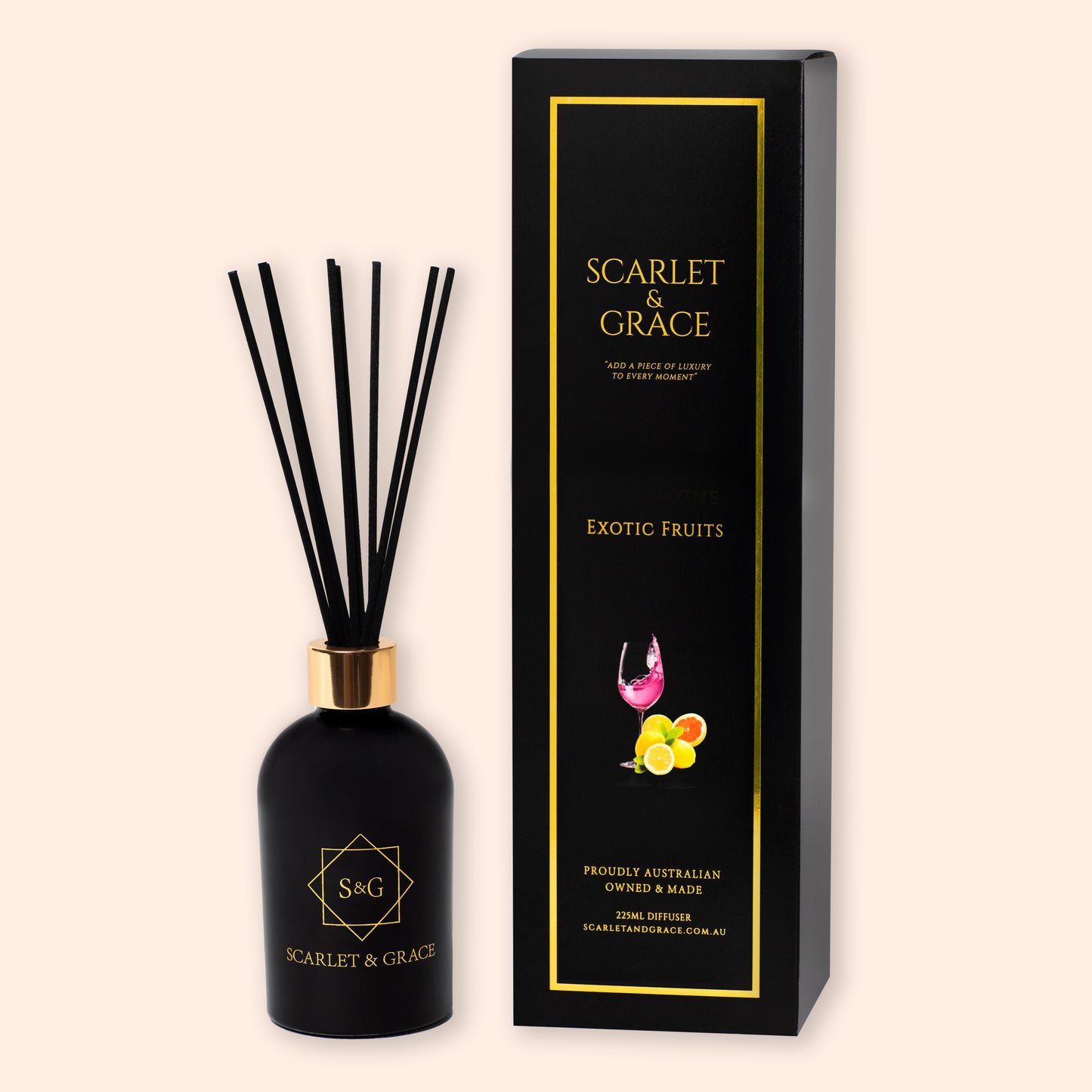 Exotic Fruits - 225ml Reed Diffuser - Scarlet & Grace