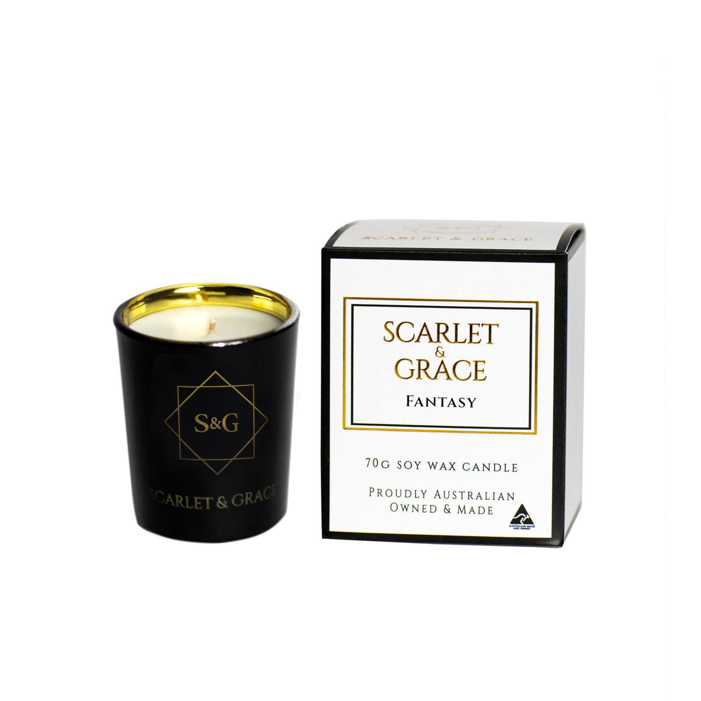 Fantasy - 70gm Soy Wax Candle - Scarlet & Grace