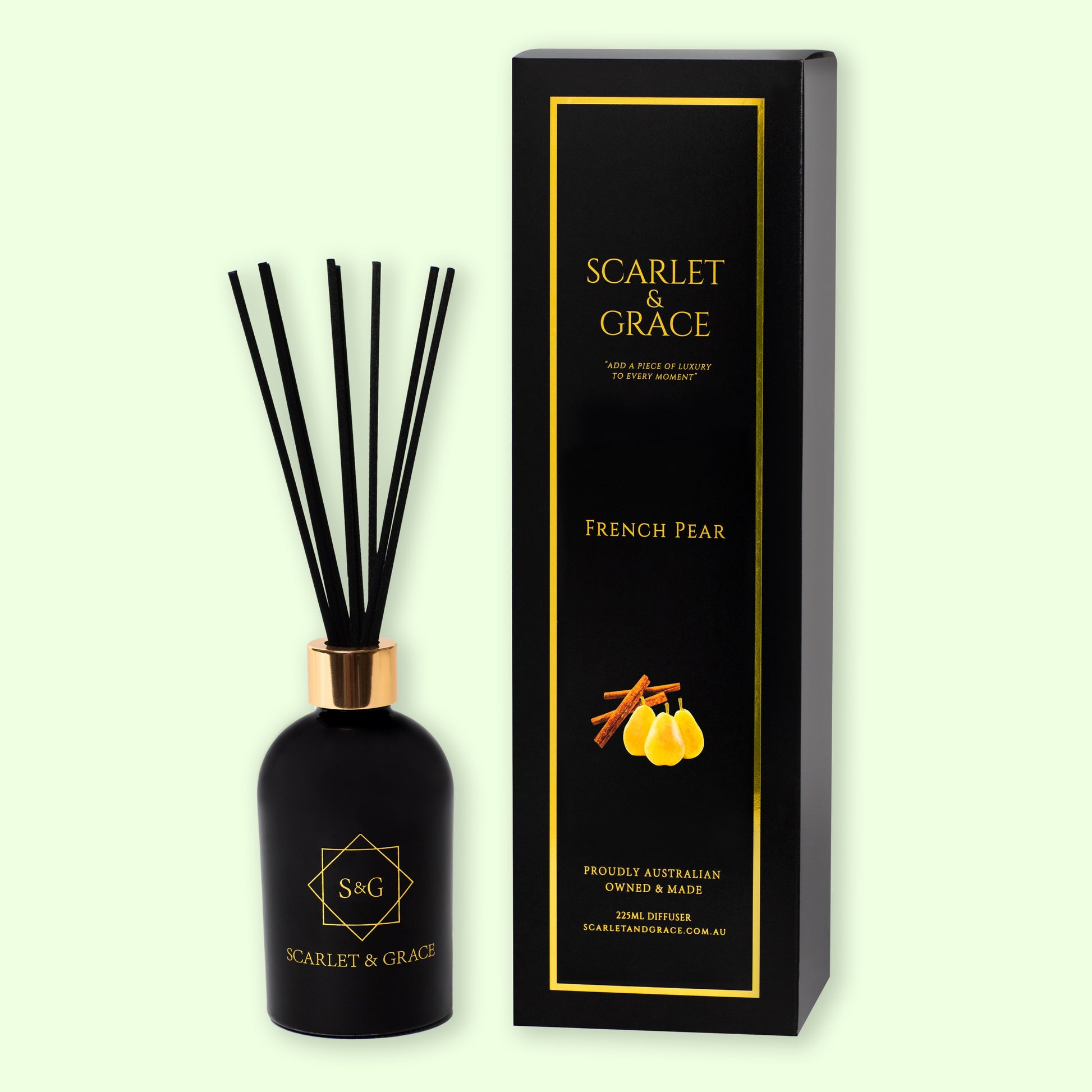 French Pear - 225ml Reed Diffuser - Scarlet & Grace
