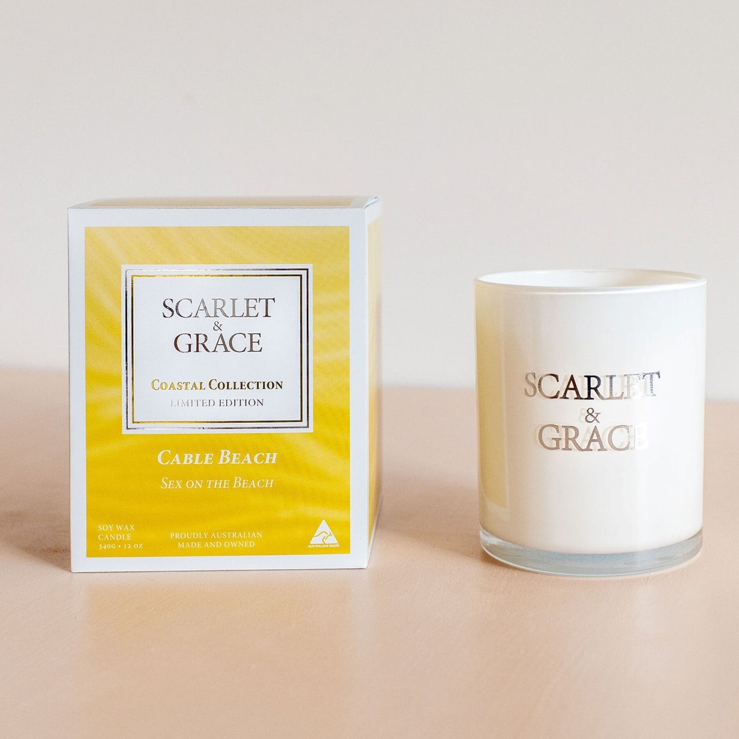 Cable Beach - Sex on the Beach 340gm Soy Wax Candle - Scarlet & Grace