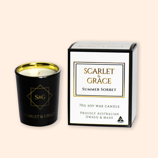 Summer Sorbet - 70gm Soy Wax Candle - Scarlet & Grace