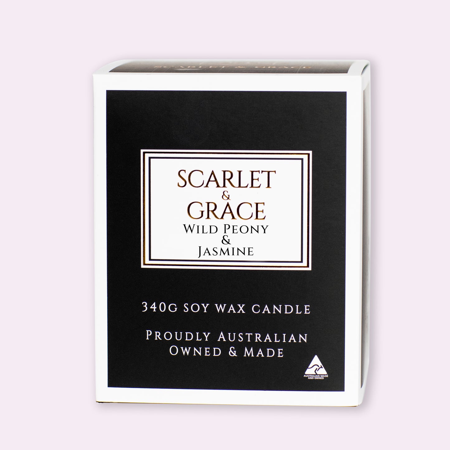 Wild Peony & Jasmine - 340gm Soy Wax Candle - Scarlet & Grace